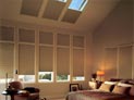 Hunter Douglas blackout honeycomb Duette shades for bedroom windows