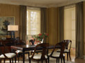 Solar shades and drapes for dining room windows