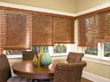 Wood blinds for dining room windows