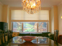 Flat roman shade with ribs for dining room in New York City
