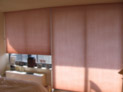 Honeycomb shades for large window and sliding door in midtown Manhattan
