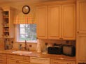 Box pleated valance for kitchen window in Westchester, NY