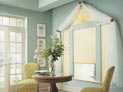 Hunter Douglas pleated shades for windows and arched shaped window