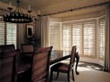 Shutters and drapes for large dining room windows