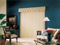 Vertical blinds with a cornice