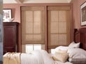 Woven wood shades for master bedroom windows
